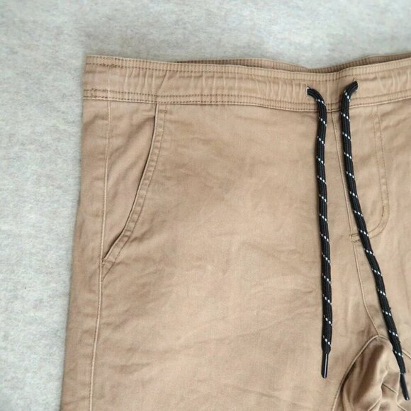 Charles and a Half Khaki Jogger Pants Tan Stretch Drawstring 36x30 Men's Medium - Picture 2 of 12